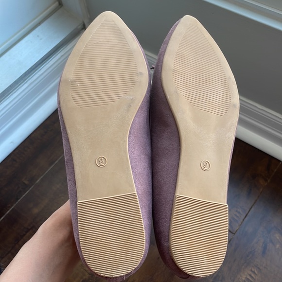 NWOT- George Purple/Mauve/Lilac Flats with Bow Size 9 - Picture 5 of 5